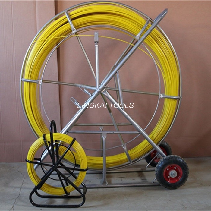 Uirlisí Tarraingthe Cábla Leictreach Marcáilte Méadrach Toise Beacht Snáithín Glass Rodder