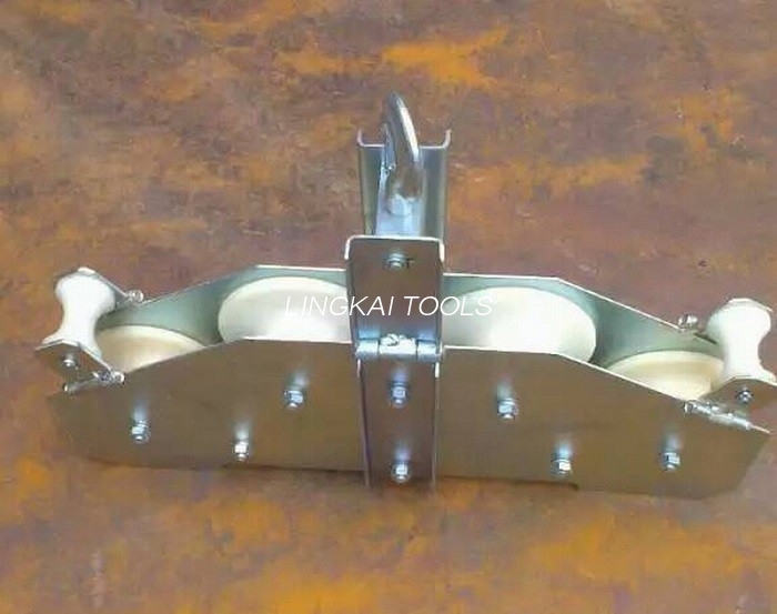 Uirlisí Cábla Snáithín Optúil R570 Mm 10KN OPGW Bloc Comhcheangailte Ceithre Sheaves