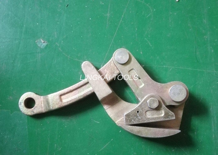 Grippers Cábla Sreang Cam Aonair 10KN / Uirlis Gripper Wire Earth Do Shnáithe Cruach