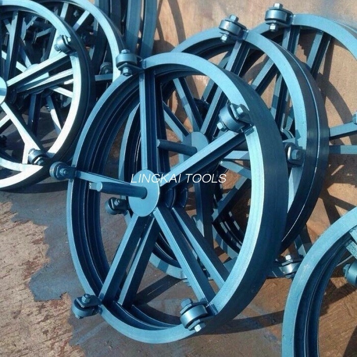 Trastomhas 1000mm Uirlisí Cábla Faoi Thalamh Rothlaigh Pláta Cruach Seasamh Seastán Íoctha Díreach Droim Turntable