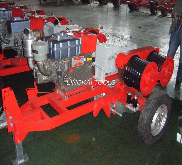 Inneall Honda 5 Ton Meaisín Tarraingthe Cábla Winch Capstan Dúbailte Le haghaidh Tógála Cumhachta