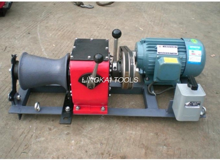 Solas Beag 1 Ton Cábla Tarraingthe Buaiteoir Sreang Tarraingthe Rope Winch 2.2KW Eletro Motor