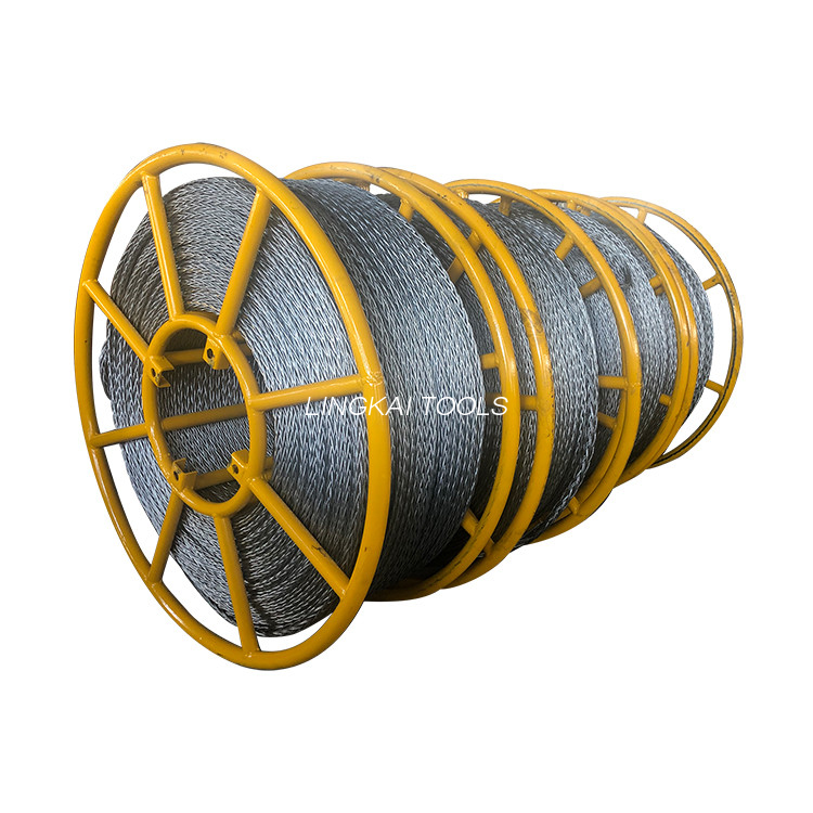 Ard Teanntachta Galvanized 13mm Frith Casadh Braided Sreangán Cruach Wire Líne Tarchuir Fheidhmeach